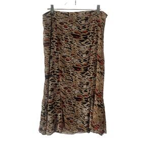 Lane Bryant Women's Plus Size 14 Cheetah Animal Print Midi Skirt